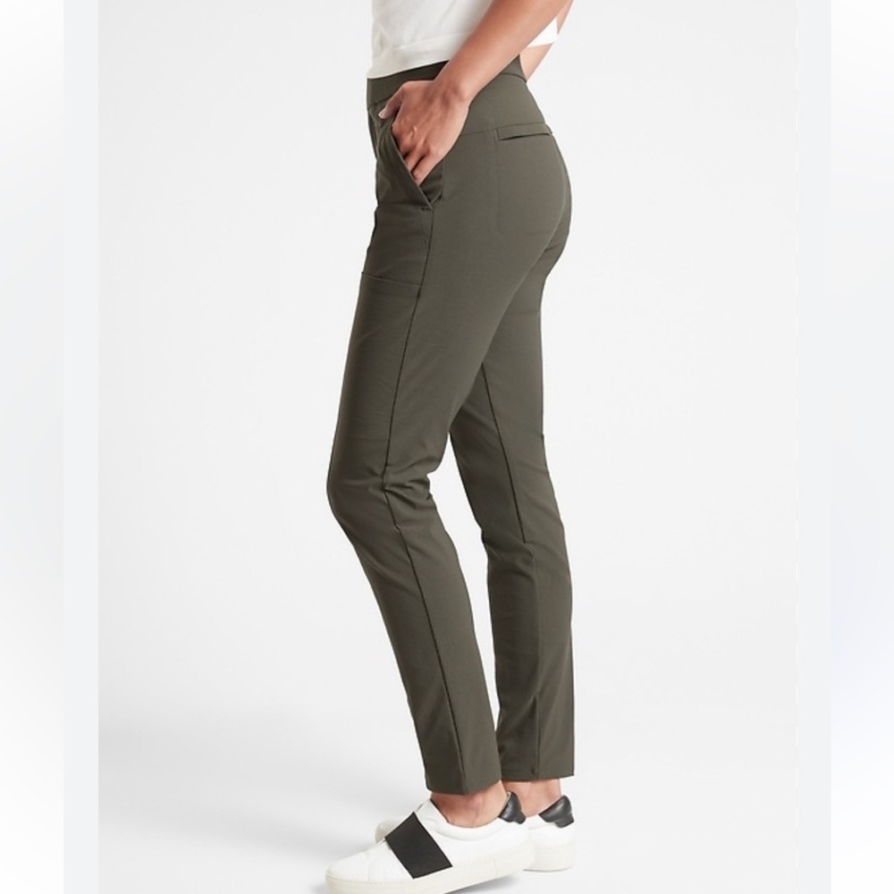 Athleta Wander Stash Skinny Pant. Size 4. Olive in color. - Picture 2 of 9